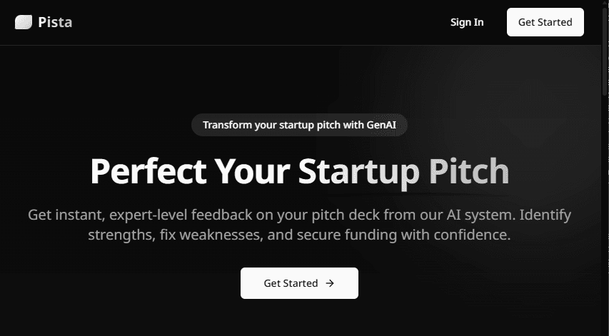 Pista - GenAI Startup Pitch Evaluator